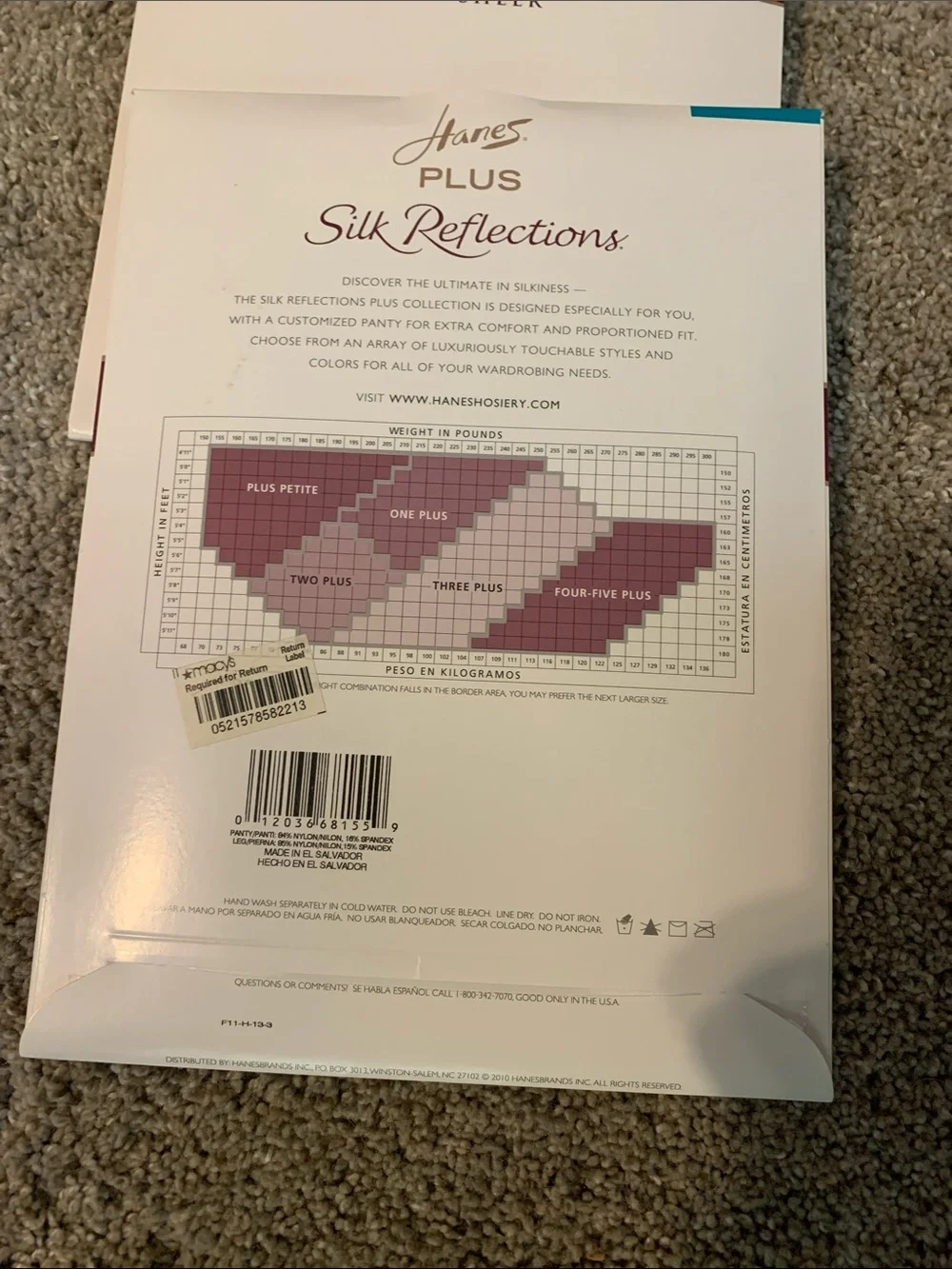 Hanes Plus 3 Pk Silk Reflections Silky Sheer Hosiery Size 3 Plus NEW Color Nude